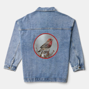 Chaqueta Vaquera Pinzón Mexicano en Nieve - Fotografía Original