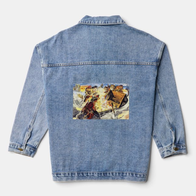 Chaqueta Vaquera 🏴 pirata ‍ ☠️ gatos 🐈 (Reverso )