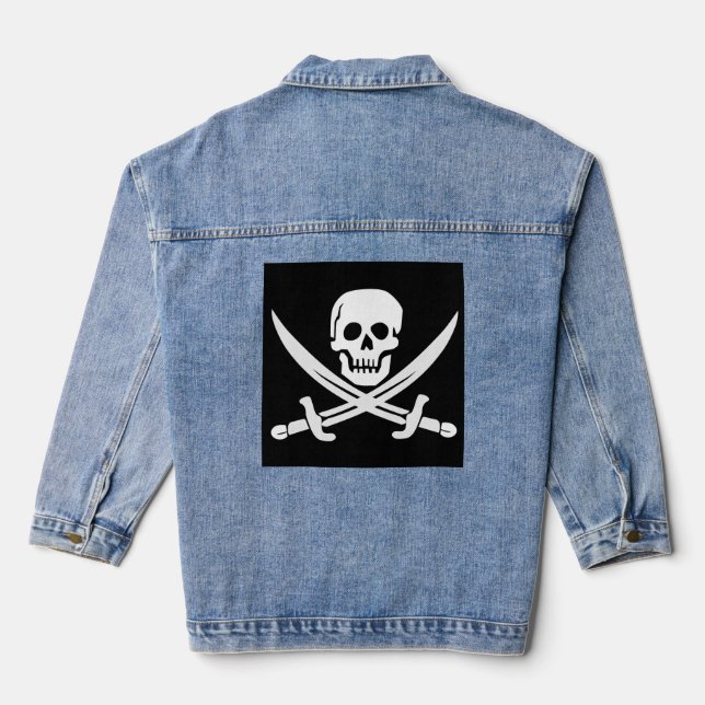 CHAQUETA VAQUERA PIRATE FLAG CROSSBONES DENIM JACKET (Reverso )