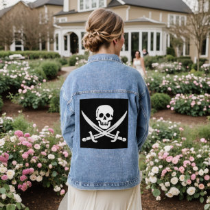 CHAQUETA VAQUERA PIRATE FLAG CROSSBONES DENIM JACKET