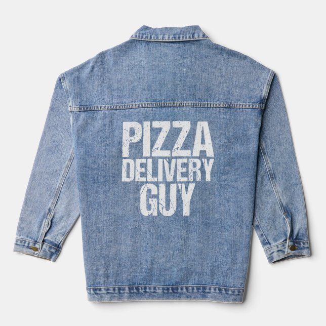 Chaqueta Vaquera Pizza Delivery Guy Italiano Foodie Pun Costume (Reverso )