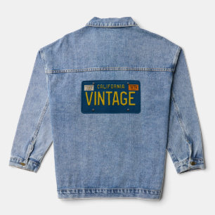 Chaqueta Vaquera Placa de Matrícula Vintage Retro 1969 California J