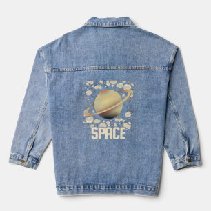 Chaqueta Vaquera Planeta de Saturno beige marrón
