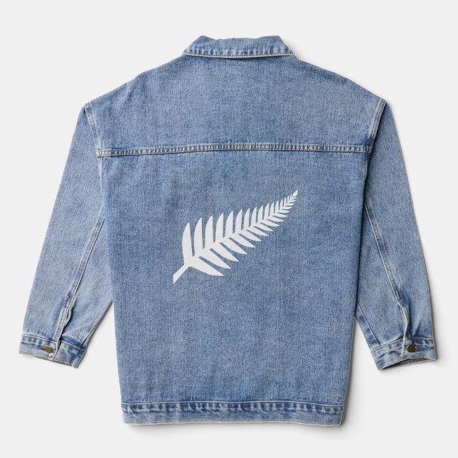Chaqueta Vaquera Plata Fern de Nueva Zelanda (Reverso )