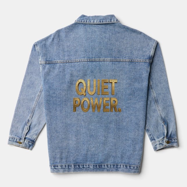 Chaqueta Vaquera Poder Silencioso | Gran Diseño Esfinge de Egipto (Reverso )
