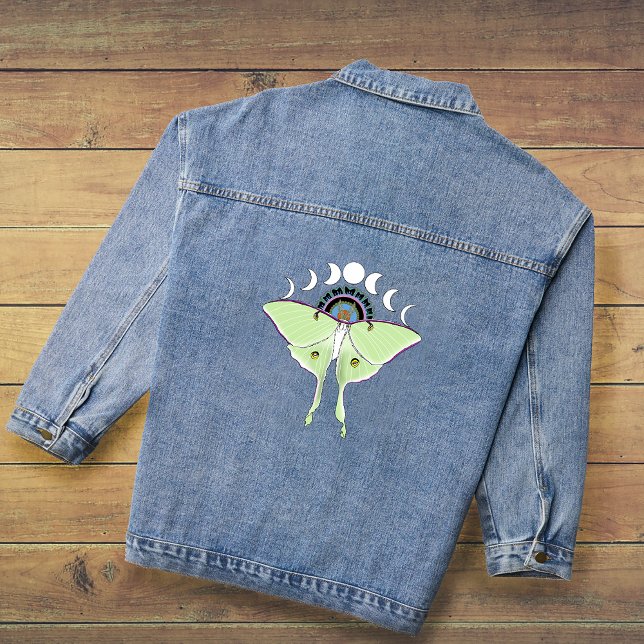 Chaqueta Vaquera Polilla Lunar Etérea Verde Mística Celestial (Subido por el creador)