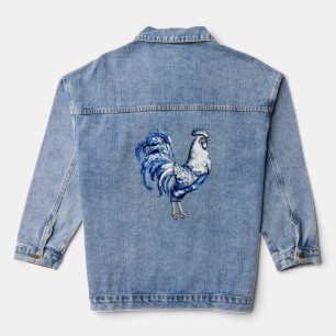 Chaqueta Vaquera Pollo De Gallo Azul Y Blanco Delft