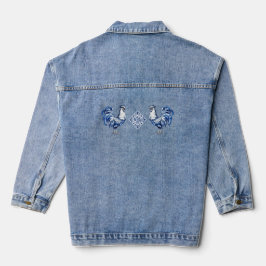 Chaqueta Vaquera Pollo De Gallo Azul Y Blanco Delft