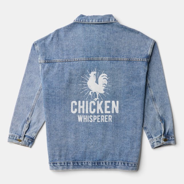 Chaqueta Vaquera Pollo Whisperer Funny Farm Chicken Face Farming (Reverso )