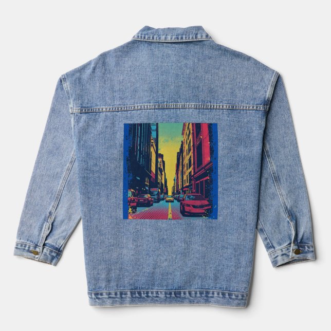 Chaqueta Vaquera Pop Art City Vibes Denim Jacket (Reverso )
