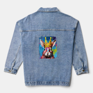Chaqueta Vaquera Pop Art Colorous Conejo Rey Reina