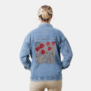 Chaqueta Vaquera Poppies rojos salvajes
