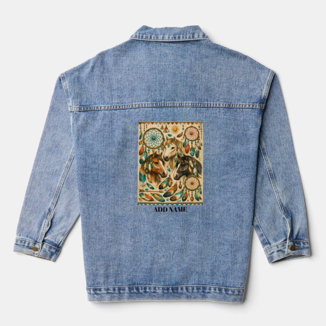 Chaqueta Vaquera Potros atrapasueños (Reverso )
