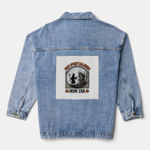 Chaqueta Vaquera Primera Mamá de Halloween Grabado Antiguo Bruja Em