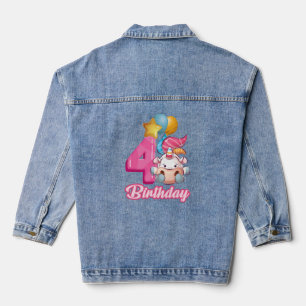 Chaqueta Vaquera Princesa Unicornio de 4 años de edad Universidad d