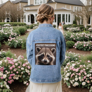 Chaqueta Vaquera PROTEGER RACCOONS Denim Jean Jacket