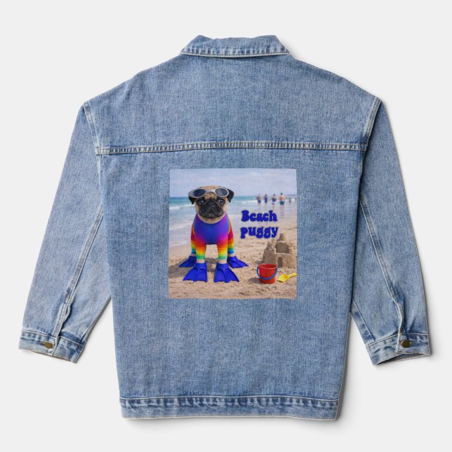 Chaqueta Vaquera Pug de Playa (Reverso )