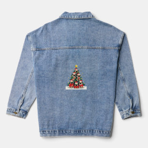 Chaqueta Vaquera Pugs de Perro Árbol de Navidad Navidades Divertida