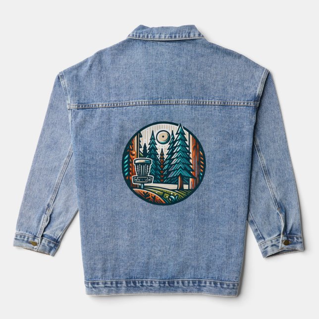 Chaqueta Vaquera Que el campo esté con tu disco de golf (Reverso )