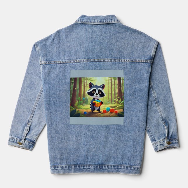 Chaqueta Vaquera Raccoon Rubik’s Forest Puzzle (Reverso )