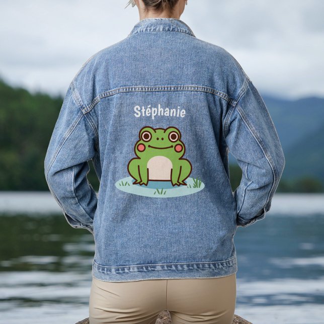 Chaqueta Vaquera Rana Cute (Cute Frog Denim Jacket)