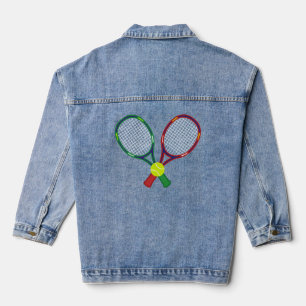 Chaqueta Vaquera Raquetas de tenis y pelota