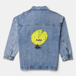Chaqueta Vaquera Ratón blanco con ilustracion personalizado de ques