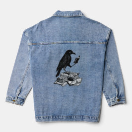 Chaqueta Vaquera Raven mágico con libros académicos