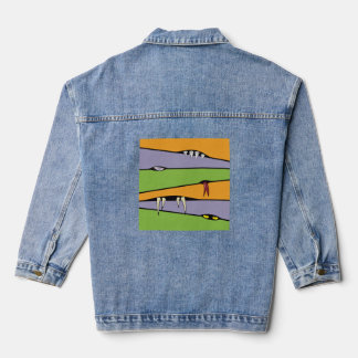 Chaqueta Vaquera Rayas en Zigzag con Tema de Halloween