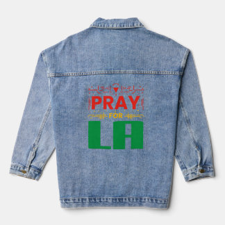 Chaqueta Vaquera Recen por LA ・ Oración por el Cojín decorativo de