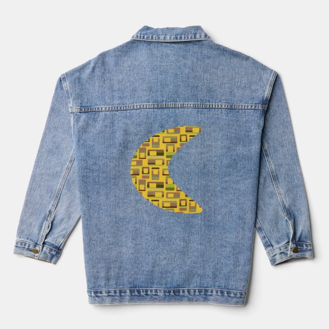 Chaqueta Vaquera Rectángulos rayados de oro (Reverso )