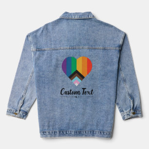 Chaqueta Vaquera Recuerdo mágico personalizado del arcoíris de orgu