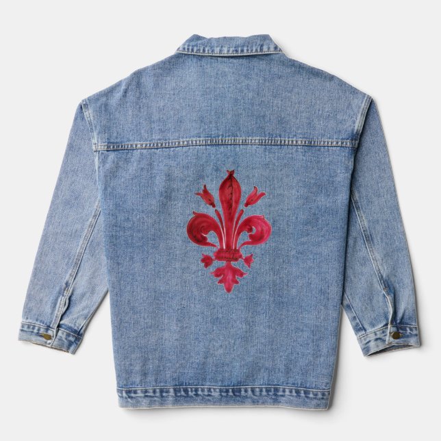 Chaqueta Vaquera RED FLEUR DE LIS Heraldi Floral (Reverso )