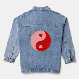 Chaqueta Vaquera red yin yang valentines de corazón