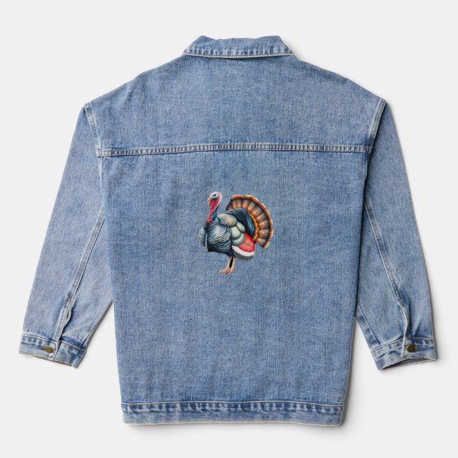 Chaqueta Vaquera Regal Turkey muestra la camiseta clásica de arte (Reverso )