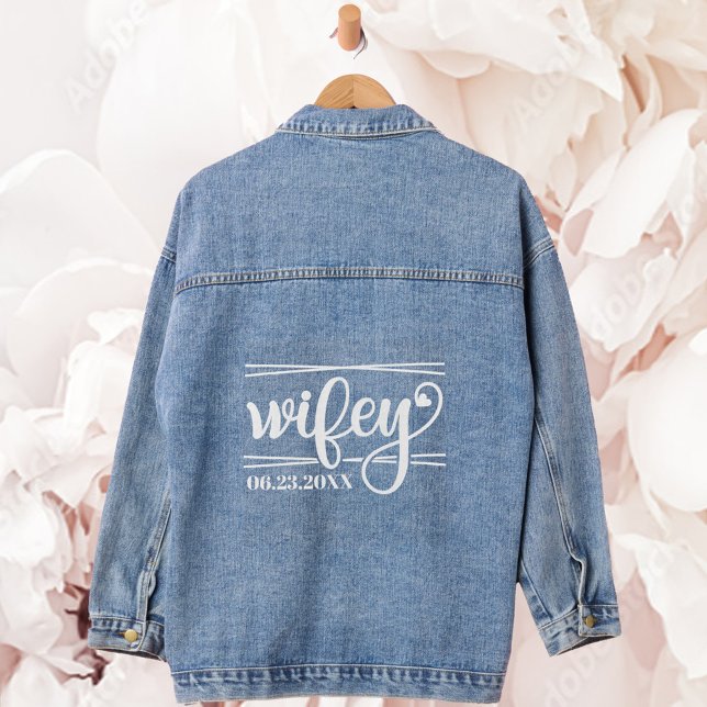 Chaqueta Vaquera Regalo de Boda de moda Wifey Newlyw (Subido por el creador)