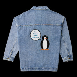 Chaqueta Vaquera Regalo de Conciencia de Pingüinos de Vida Silvestr
