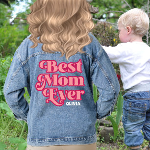 Chaqueta Vaquera Regalo del Día de la Madre de la Mejor Madre Rosa