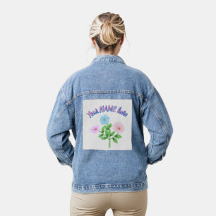 Chaqueta Vaquera Regalo floral de acuarela personalizado