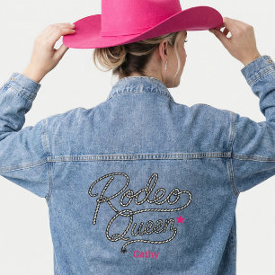 Chaqueta Vaquera Reina del Rodeo Rosa Novia Fiesta de Despedida de