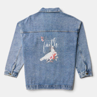 Chaqueta Vaquera Religión Cristiana Hermosa Paloma De Paz Bíblica