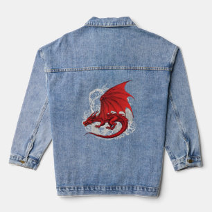 Chaqueta Vaquera Resumen del dragón rojo