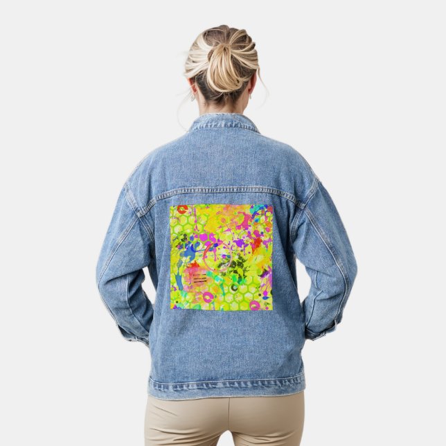 Chaqueta Vaquera Resumen del graffiti Verano 1 Denim Jacket (Modelo)