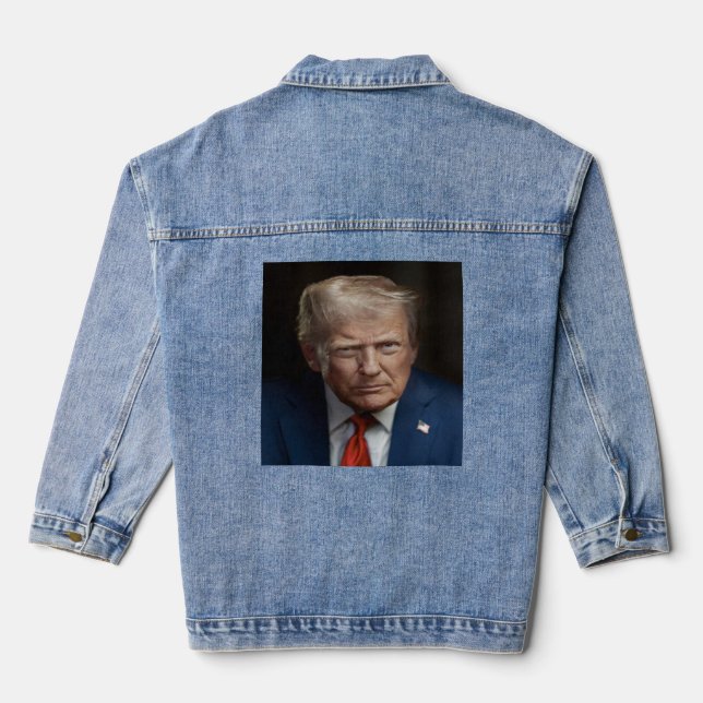 Chaqueta Vaquera Retrato oficial del presidente Donald Trump (Reverso )
