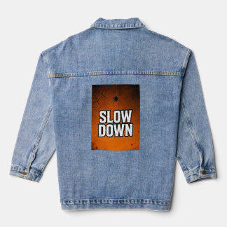 Chaqueta vaquera retro divertida de puesta de sol