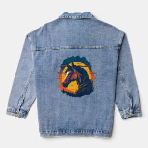 Chaqueta Vaquera Retro Sunset Y Cabeza De Caballo