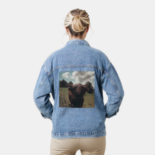 Chaqueta Vaquera Retro vintage de vacas de raza negra escocesa
