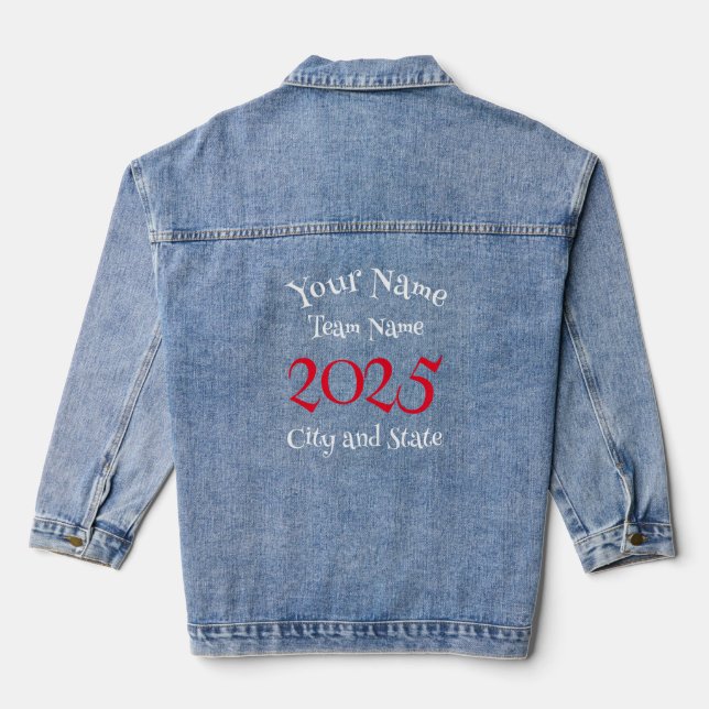 Chaqueta Vaquera Reunificación de la fecha de jubilación 2030 2031  (Reverso )