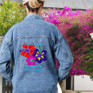 Chaqueta Vaquera Reunión Familiar de Hibiscus Tropical