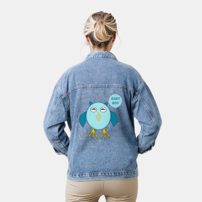 Chaqueta Vaquera Revelación de género de la pequeña niña rosa (Modelo)